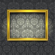 Golden luxury empty frame