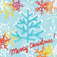 Christmas greeting card postcard editable template EPS 10 vector