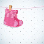 Baby girl shower card N121