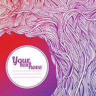 Abstract background in retro style with fantastic roots of trees N2