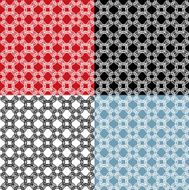 Set of geometric ornaments - seamless patterns Guilloche Background