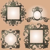 vector vintage frames set N6