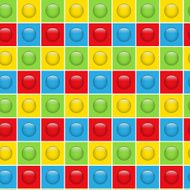 Seamless Colorful Buttons Pattern Background