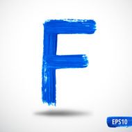 Watercolor Alphabet Letter F Grunge background