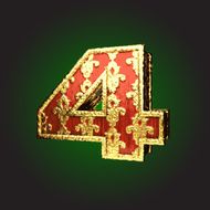 Gold and Red Wood Figure 4