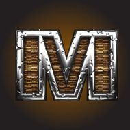 Wood and Metal Figure m