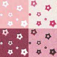 Stars and dots geometric seamless patterns N2