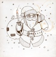Vintage Santa Background