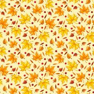 Seamless pattern with autumn leaves Vector illustration N6