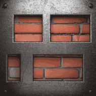metal and brick background N169