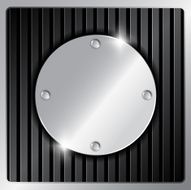 circle metallic label