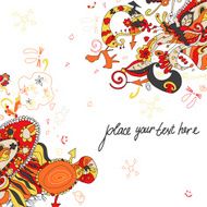 Floral and ornamental background