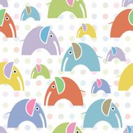 vector seamles kids style elephants wallpaper