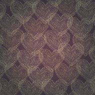 Seamless linear heart pattern N2