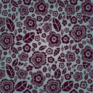 Seamless hand drawn doodle floral texture
