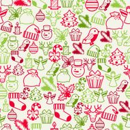 Merry Christmas seamless pattern N5