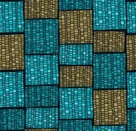 Abstract decorative ethnic blue seamless pattern N2