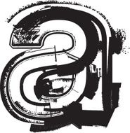 Grunge Font LETTER A N8