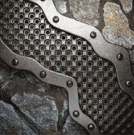 metal and stone background N372