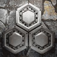 metal and stone background N373