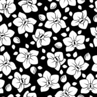 Seamless pattern with orchid flowers Vector illustration N2