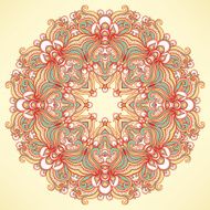 round natural orange pattern