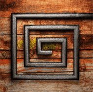 metal and wood background N454