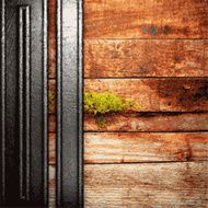 metal and wood background N459