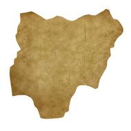 Nigeria grunge treasure map