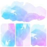 Set of Colorful water color painting background N363