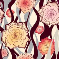 Flower rose seamless pattern N2