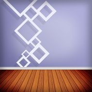 empty room interior with wallpaper N13