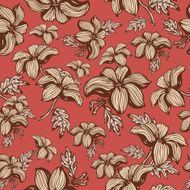 seamless with hand drawn flowers