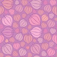 Winter cherry seamless decorative wallpaper