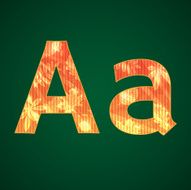 Letters A in the autumn style