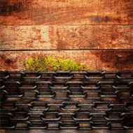 metal and wood background N488