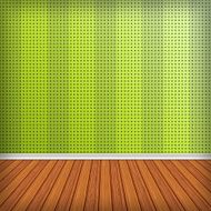 empty room interior with wallpaper N17
