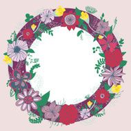 Abstract floral wreath N2