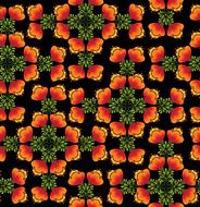 abstract floral seamless vector pattern in folk Russian style N2