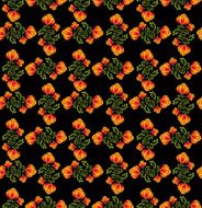abstract floral seamless vector pattern in folk Russian style N3