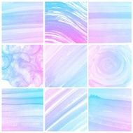Set of Colorful water color painting background N371