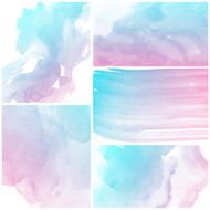 Set of Colorful water color painting background N383