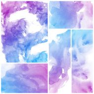 Set of Colorful water color painting background N389