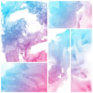 Set of Colorful water color painting background N391