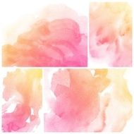 Set of Colorful water color painting background N393