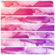 Set of Colorful water color painting background N397