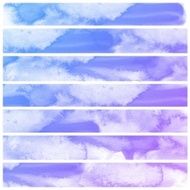 Set of Colorful water color painting background N401
