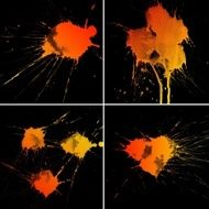 Set of Colorful water color painting background N409