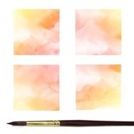 Set of Colorful water color painting background N415