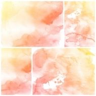 Set of Colorful water color painting background N417